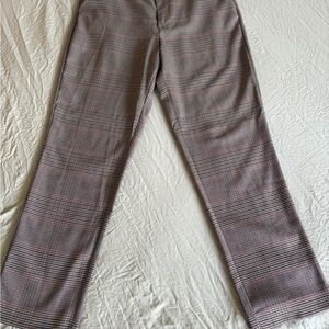 Classic Plaid Slim Ankle Pants